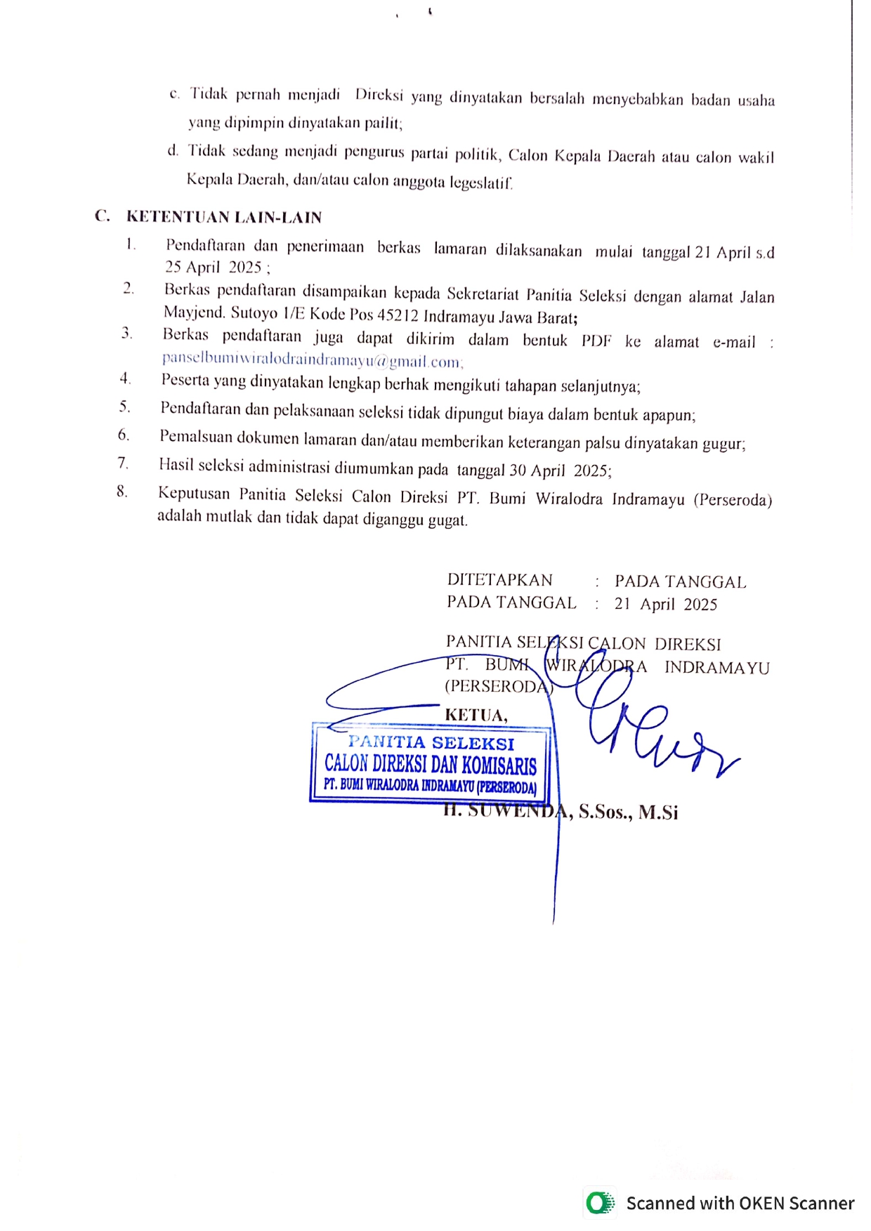Rekruitment bwi
